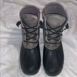 Sperry Black and Gray Waterproof Boots